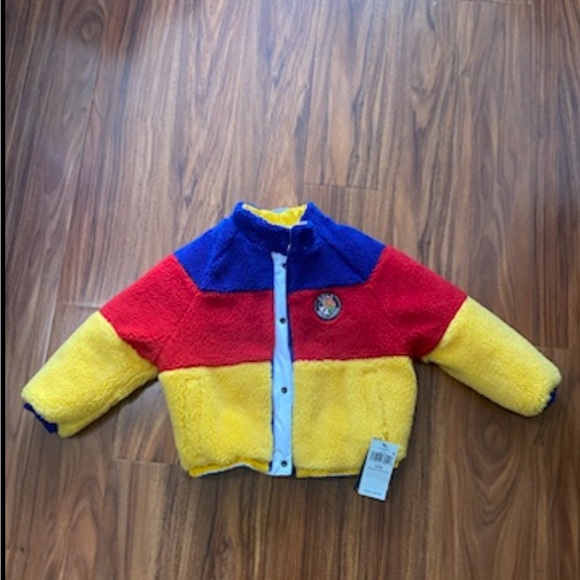 $235 Polo Ralph Lauren Reversible Color Blocked Stripe Bomber Jacket - SZ 4/ 4T - Picture 10 of 11